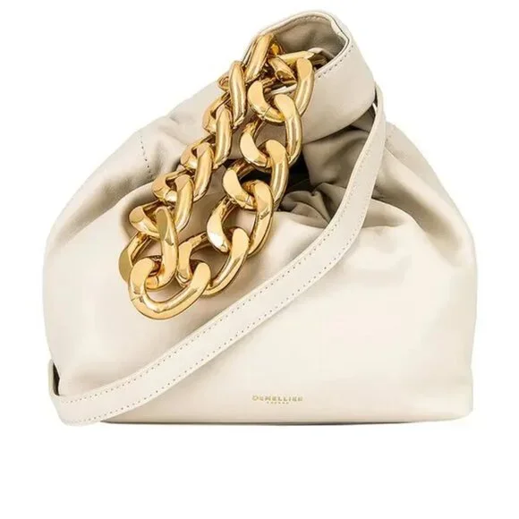 Gorgeous! Like New DeMellier Cream Leather Chain Bucket Bag - Picture 2 of 12